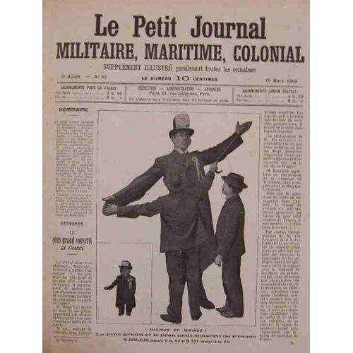 Le Plus Grand Et Le Plus Petit Conscrit De France.