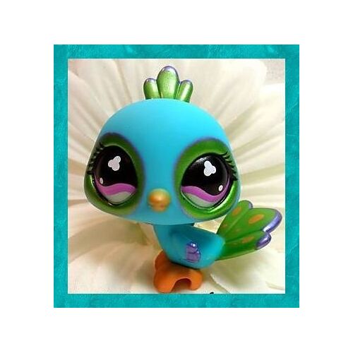 Littlest Petshop Paon Bleu Métallique Exclu Usa
