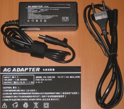AC Adapter Chargeur - SONY 10.5V 1.9A, Max 20W, 2PIN, PA-1200-DB PA-1200DB PA1200-DB, Compatible SONY Vario VGP-AC10V2 Series