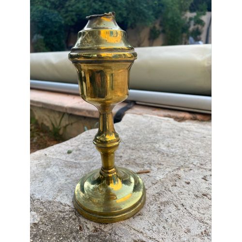 Pied de lampe à pétrole cuivre 
