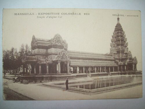 Carte Postale Ancienne-Marseille-Exposition Coloniale-Temple D'angkor Vat