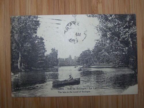 Carte Postale Ancienne Paris - Bois De Boulogne - Le Lac