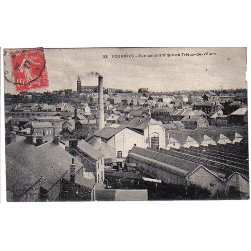 Cpa Écrite En 1927, Fourmies, Vue Panoramique De Trieux-De-Villers