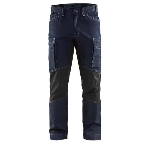 Pantalon de travail Blaklader services stretch cordura denim Marine / Noir 42
