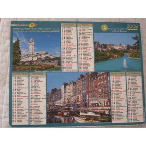 Calendrier Classique De La Poste 2008