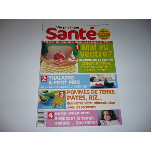 Vie Pratique Sante  N° 1019 : Mal Au Ventre ?