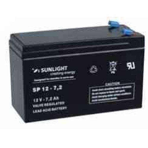 Batterie Sunlight Plomb Étanche Agm Vrla 12v 7.2 Ah Pour Chariots De Golf
