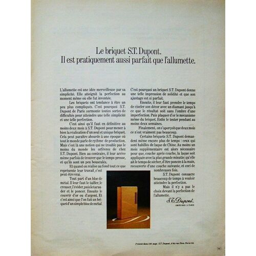 Publicite Ancienne (Mai 1972) Pour Les Biquets " S.T. Dupont "