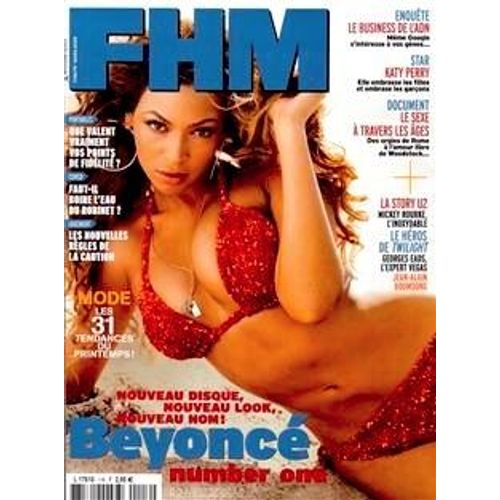 Fhm France  N° 116 : Beyoncé Number One / Sexe / Mode / Tendance / Mecanique