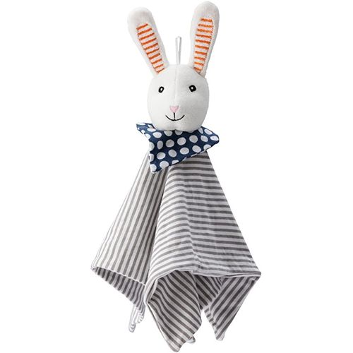 Doudou Plat Lapin Leka Ikea Blanc Gris Rayé Foulard Bleu Pois Peluche Bébé Jouet Bebe Naissance Peluche Éveil Enfant Soft Toys