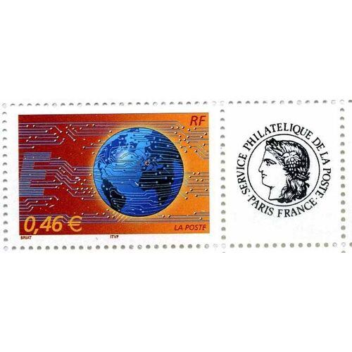 Timbre Personnalisé "Le Monde En Réseau" 2002