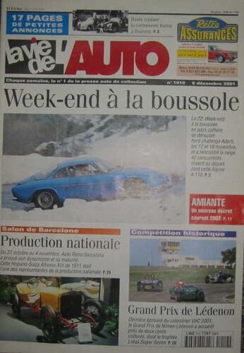 La Vie De L'auto ,Autos De Collection  N° 1010 : Week End A La Boussole