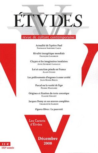 Etudes Tome 409 N° 6 (4096)