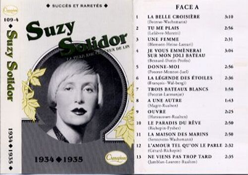 Suzy Solidor La Fille Aux Cheveux De Lin