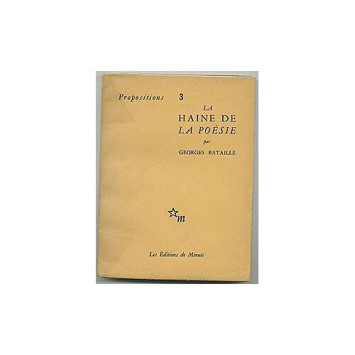 La Haine De La Poésie