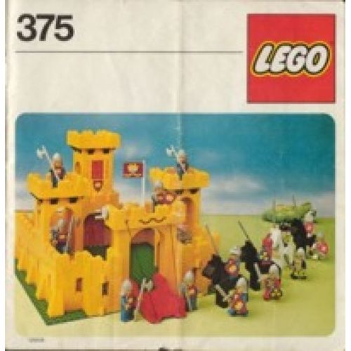 LEGO 375 - chateau fort et personnages en armes et chevaux