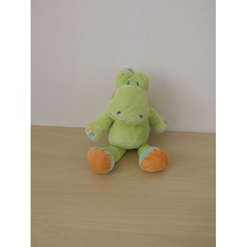 Doudou Dragon Crocodile Vert Orange Kiabi