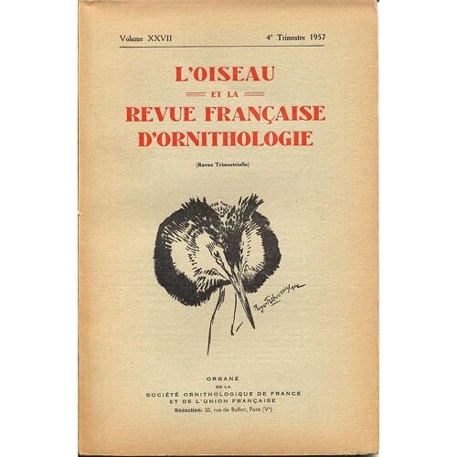 Oiseau Et La Revue Francaise D'ornithologie (L')  N° 27