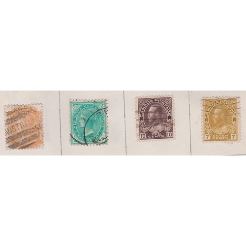 8 Timbres Canada . Australie . Ceylon . Canada . Australia . Ceylon Stamps