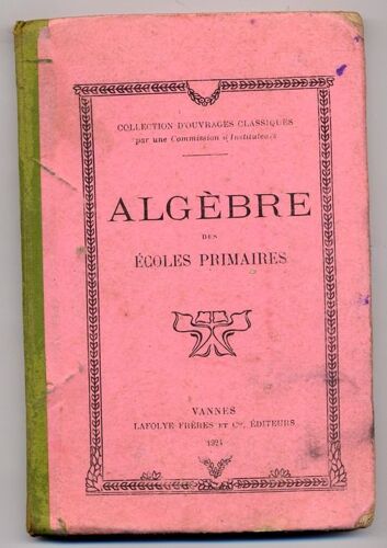 Algèbre Des Écoles Primaires Algèbre Des Écoles Primaires