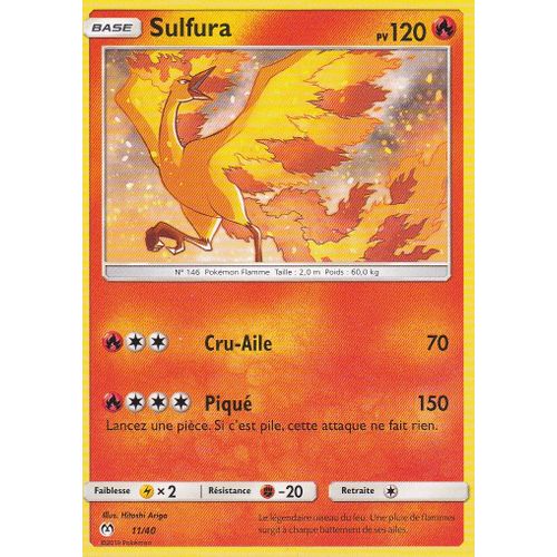 Carte Pokemon - Sulfura - 11/40 - Édition Macdonald 2019 -