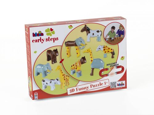 Early Steps Funny Puzzle - 4 Animaux Magnétiques