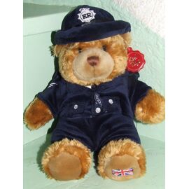 Ours Doudou Keel Toys Teddy Bear Peluche England English Bleu Marine 32  Cms