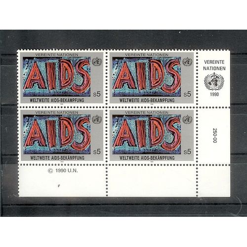 Nations Unies  Vienne Annee 1990 Bloc De 4 N° 104 Neufs