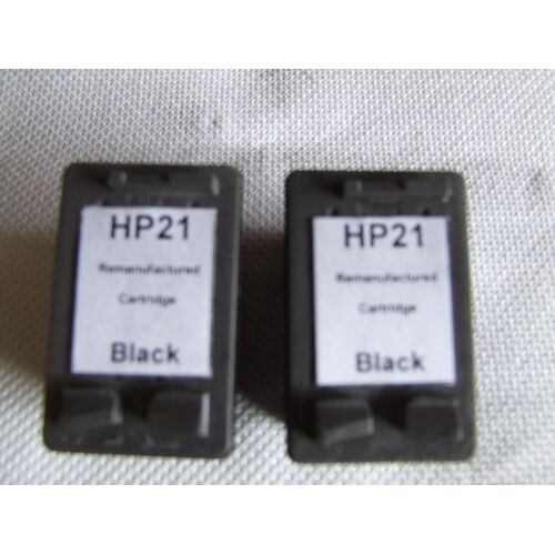 lot de 2 cartouches Compatible HP 21 remanufacturees oem 2 x noir consommable