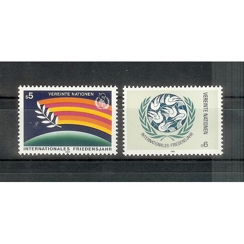 Nations Unies  Vienne Annee 1986  Neufs N°62 /63