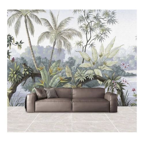 Papier peint panoramique motif jungle tropicale