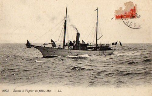 Cpa- Bateau A Vapeur En Pleine Mer