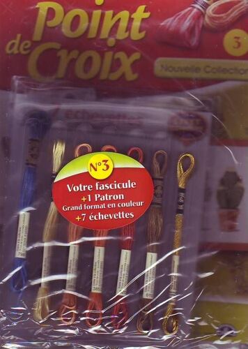 Point De Croix Nouvelle Collection  N° 3 : 7 Echevettes Coton Mouline