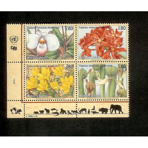 Nations Unies  Geneve Annee 1996 Bloc Feuillet N° 308 A 311neufs