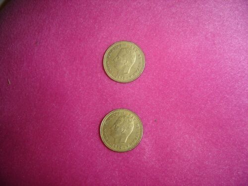 Espagne - Lot De 2 Pièces De 1 Peseta - 1975