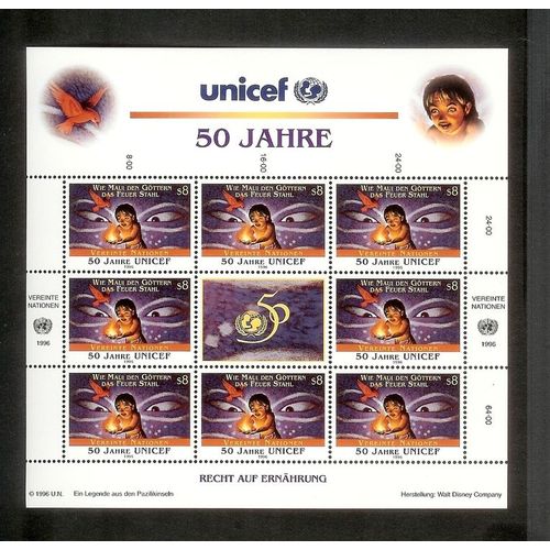 Nations Unies  Vienne Annee 1996  Ciquantenaire De L'unicef Neufs