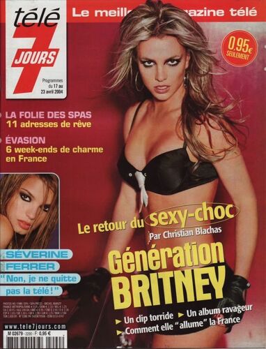 Télé 7 Jours / 12-04-2004  N° 2290 : Britney Spears (4p) - Daniel Lavoie (1,5p) - Lucy Liu (1,5p) - George Michael (1p) - Natacha Amal (2p) - Stella Mccartney (1,5p)
