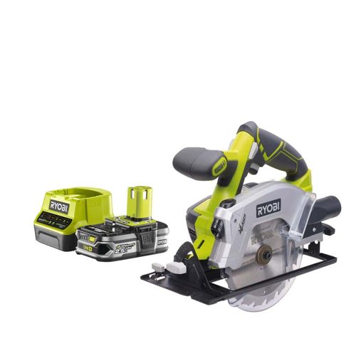 Pack RYOBI Scie circulaire 18V One+ diamètre 150 mm RWSL1801M - 1 Batterie 2.5Ah - 1 Chargeur rapide RC18120-125