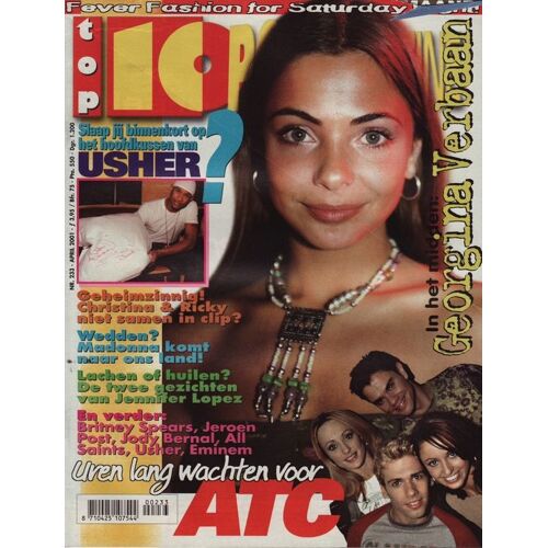 Top 10 (Edition Neerlandais) / 04-2001 N° 233 : Britney Spears (2p) - Jennifer Lopez (2p) - Christina Aguilera (2p) - Atc (2p) - U2 (1/3p)