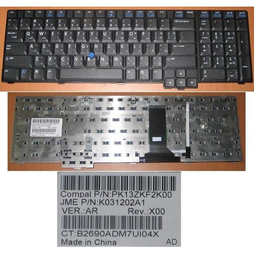 CLAVIER QWERTY ARABE HP DV8000 8000 Series, P/N: PK13ZKF2K00, K031202A1
