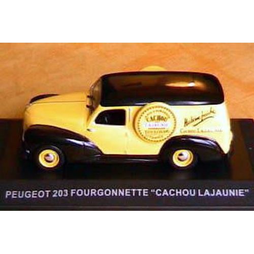 Peugeot 203 Fourgonnette Jaune Cachou Lajaunie 1/43 Ixo Altaya-Altaya
