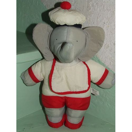 Babar Marin Doudou Peluche Buckingham Toys 1991 Gris Rouge Blanc 35 Cms