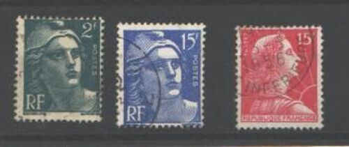 Lot De 3 Timbres Marianne De Gandon Et De Muller  1945 - 1951 Et 1955