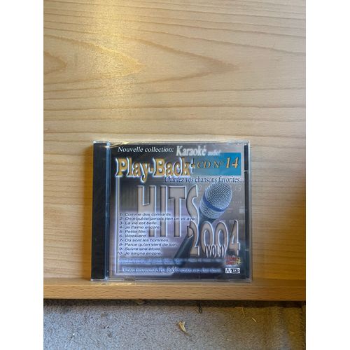 Cd Karaoke Play-Back N°14, Les Hits 2004 - Volume 1 ; Cd Audiostud+, Référence Asd+ 14 2004.