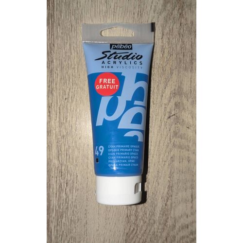 Peinture Acrylique Studio 100ml Cyan Primaire Opaque