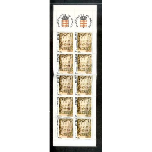 Monaco 1990  Carnet N° 6 Vue Du Vieux Monaco