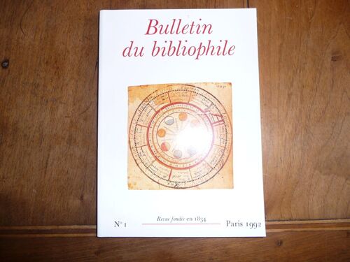 Bulletin Du Bibliophile  No 1  , Paris  1992  N° 1