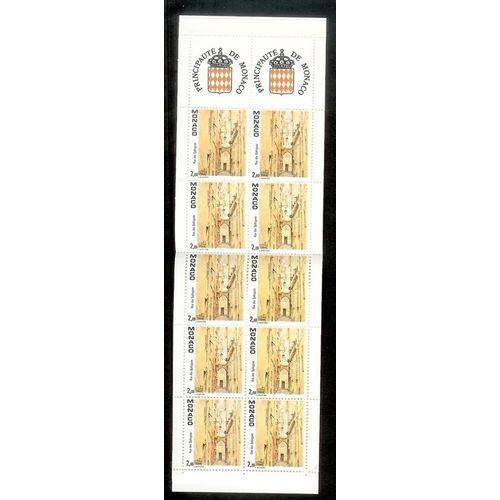 Monaco 1989  Carnet N° 3  Vue Du Vieux Monaco  Plie