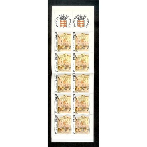 Monaco 1989  Carnet N° 4  Vue Du Vieux Monaco  Plie