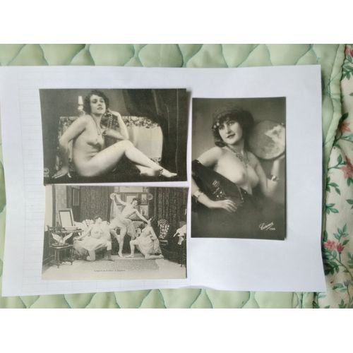 Lot De Copies De 3 Cartes Postales De Nues 1900-1920